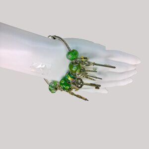 Key Beaded Charm Bracelet